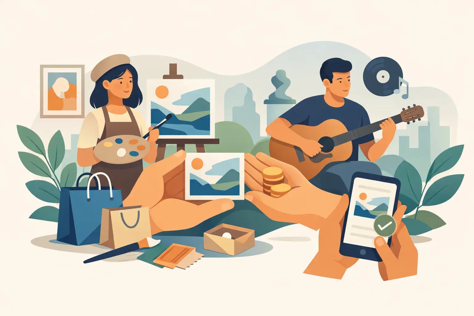 Cómo apoyar artistas con compras reales - Tienda de almaes