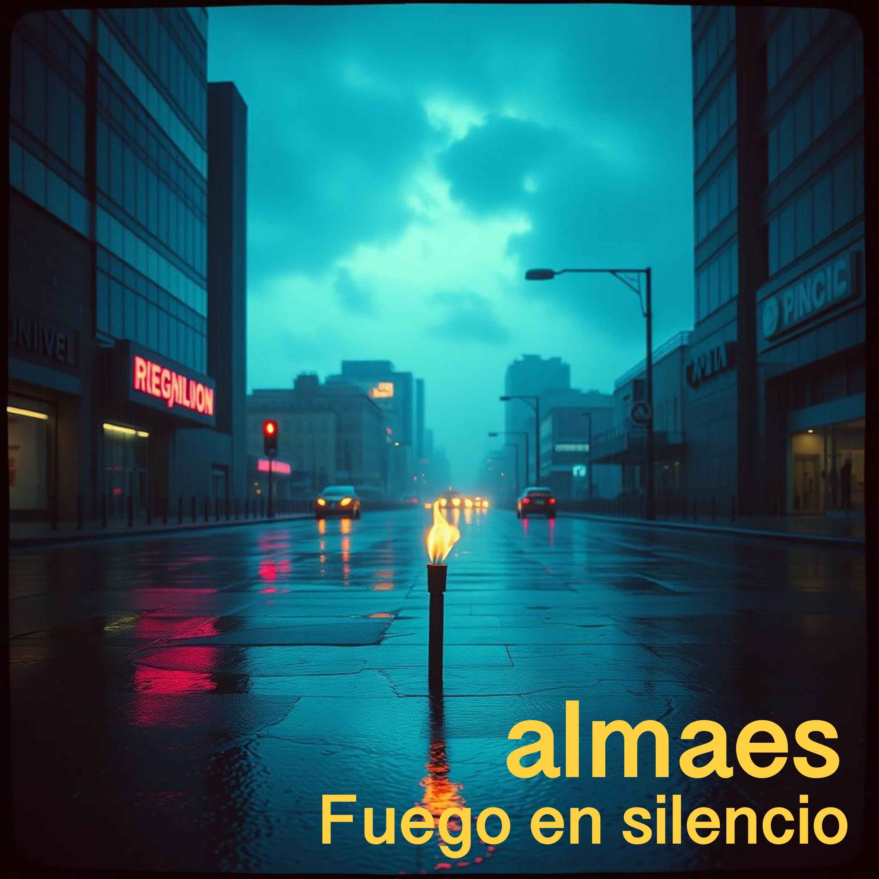 Portada del álbum «Fuego en silencio» de Almaes